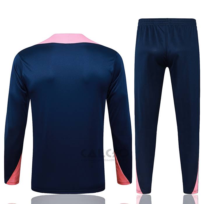Tuta da Track di Felpa FC Barcellona Bambino 2025-2026 Blu Rosa